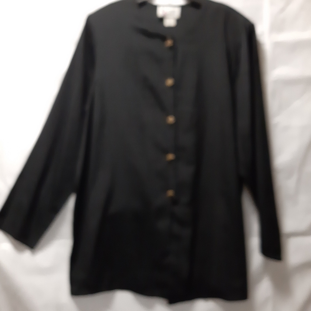 Black Button-Up Blouse